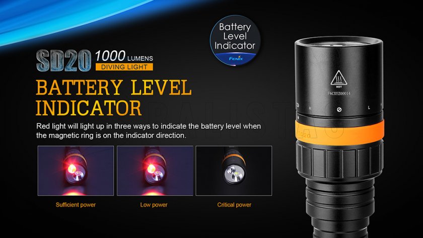 Linterna LED de buceo Fenix SD20