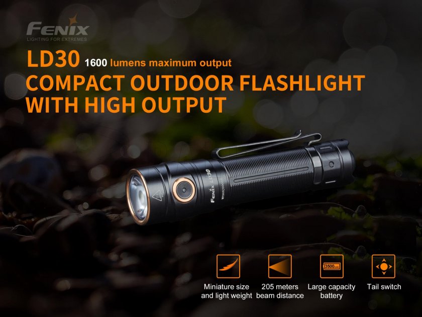 Linterna Fenix LD30 + batería USB 3500 mAh