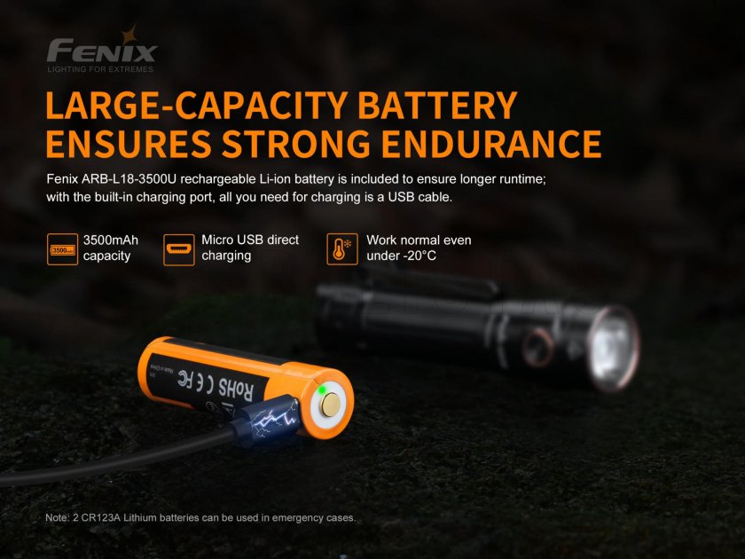 Linterna Fenix LD30 + batería USB 3500 mAh