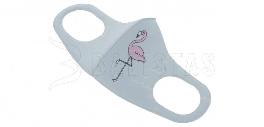 Cortina infantil - flamingo