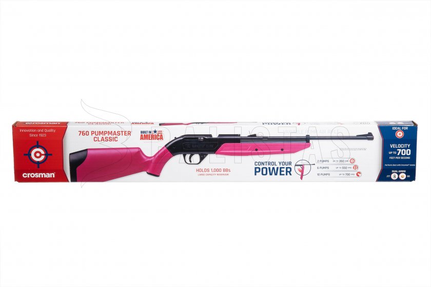 Carabina de aire comprimido Crosman Pumpmaster 760 4,5mm rosa