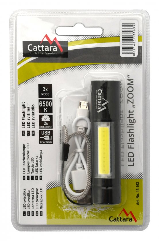 Linterna LED de bolsillo Cattara 120lm recargable