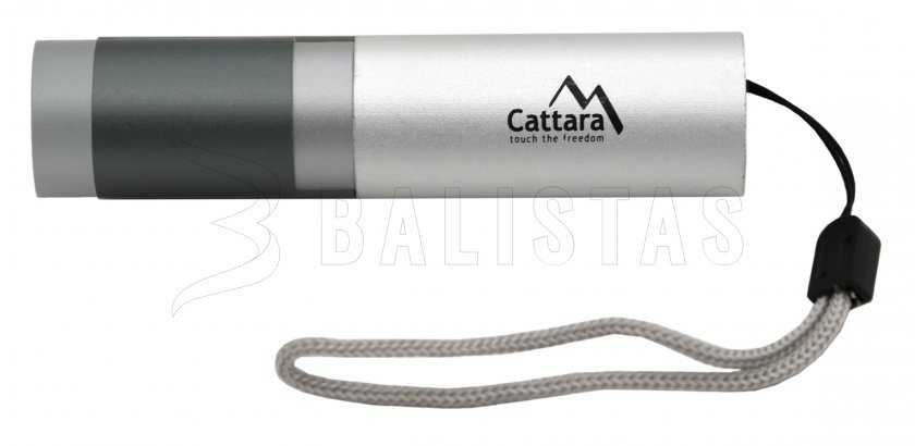Linterna LED de bolsillo Cattara 120lm ZOOM recargable SILVER