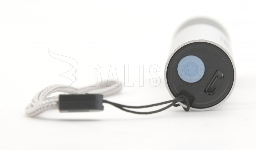 Linterna LED de bolsillo Cattara 120lm ZOOM recargable SILVER