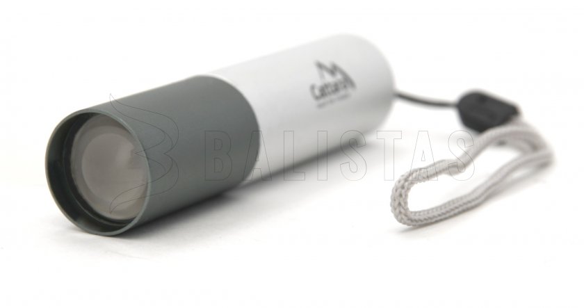 Linterna LED de bolsillo Cattara 120lm ZOOM recargable SILVER