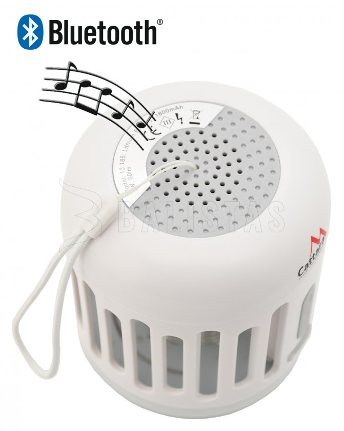 Linterna MUSIC CAGE Bluetooth recargable + atrapa insectos UV
