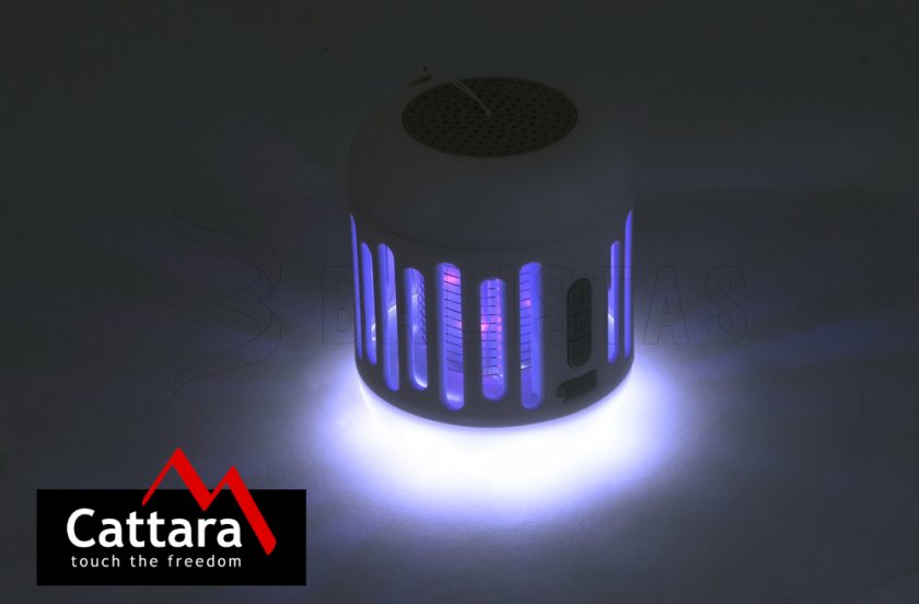 Linterna MUSIC CAGE Bluetooth recargable + atrapa insectos UV