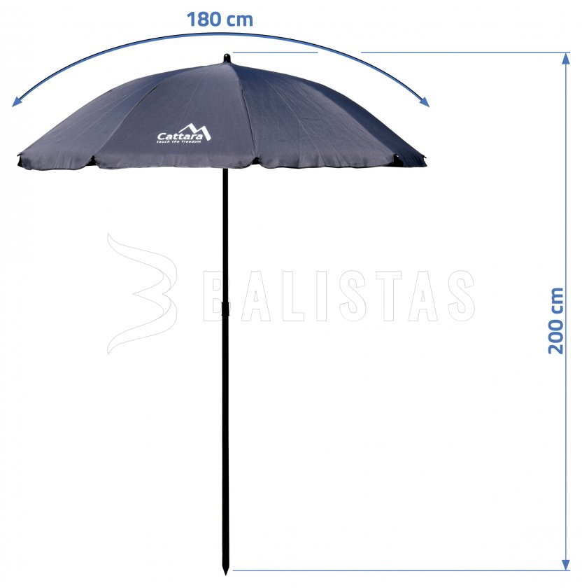 Sombrilla plegable TERST 180cm gris