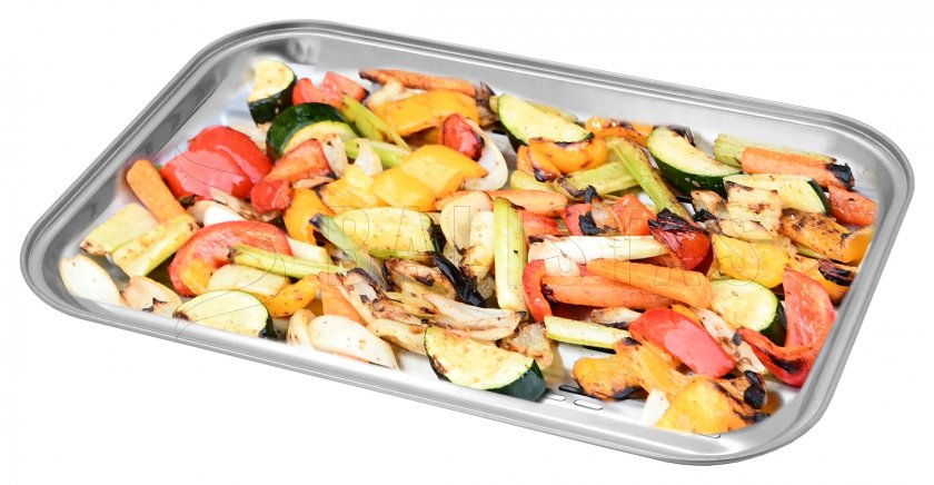 Bandeja para barbacoa de acero inoxidable 34 x 24 cm
