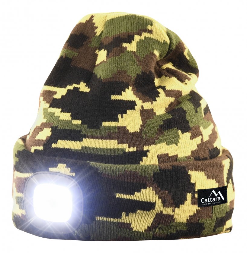 Gorra ARMY con linterna LED recargable por USB