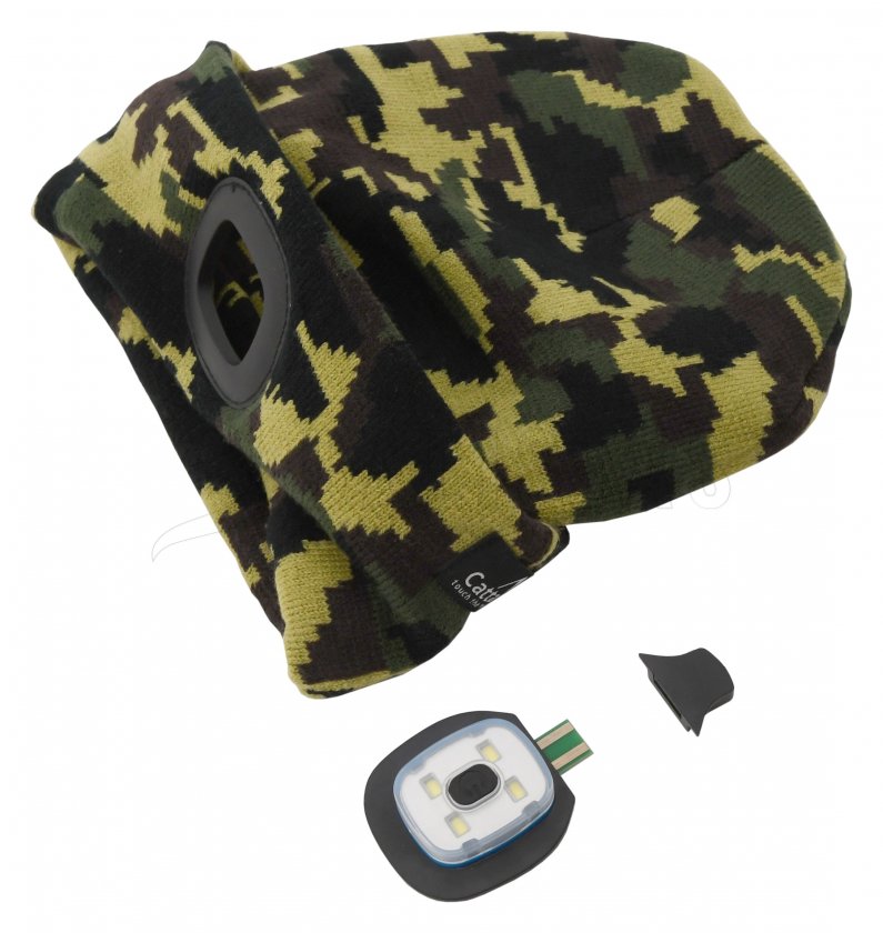 Gorra ARMY con linterna LED recargable por USB