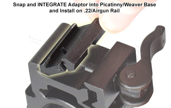 Adaptador de carril de montaje 11mm a 22mm Leapers