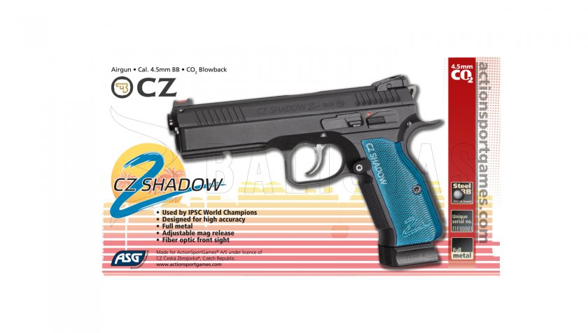 Pistola de aire comprimido ASG CZ Shadow 2 4,5mm
