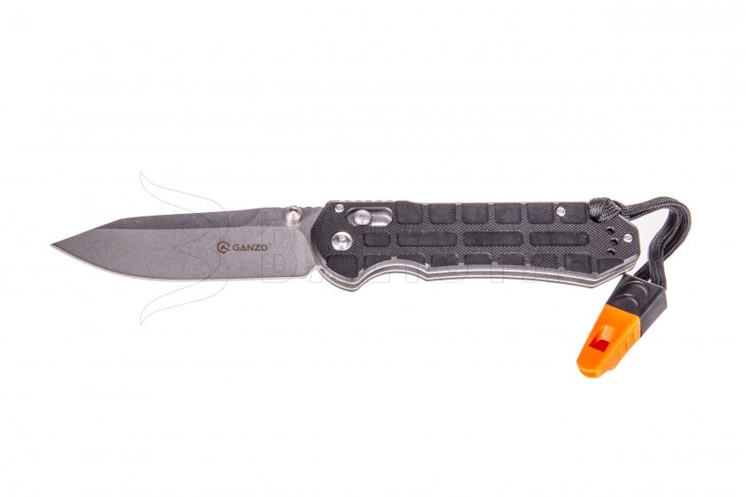 Navaja Ganzo G7452P negra con silbato