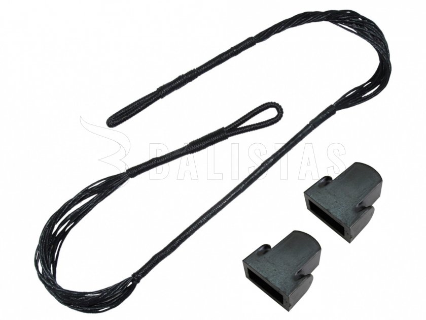 80lb pistola ballesta cuerda de arco con tapas de los extremos