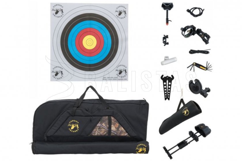 Arco compuesto Topoint M1 DELUXE 9"-30" 20-70LBS RH BLACK