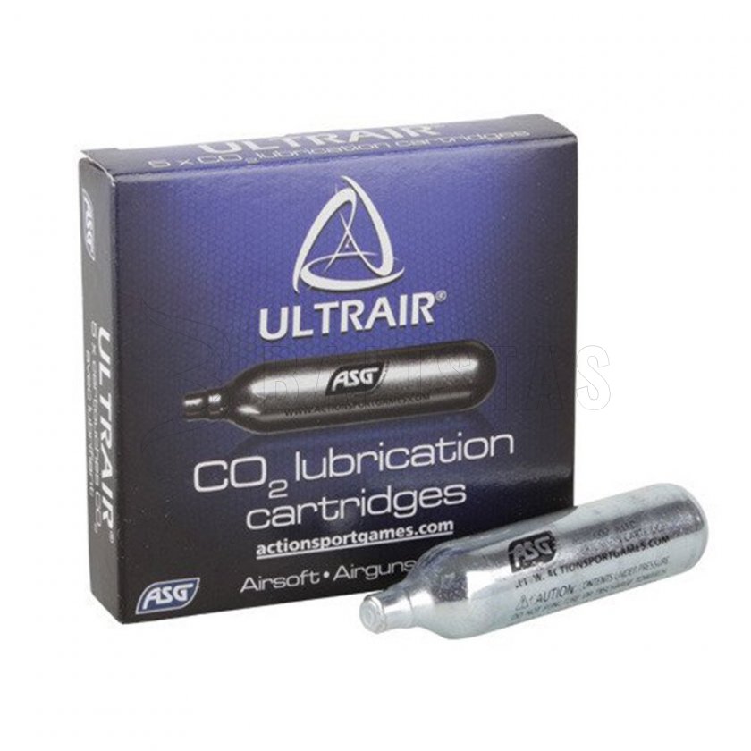 Bombona CO2 12g con aceite ASG 1ud
