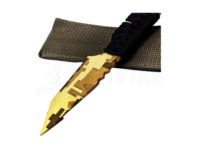 Cuchillo de supervivencia Kandar Digital Desert con pedernal N126