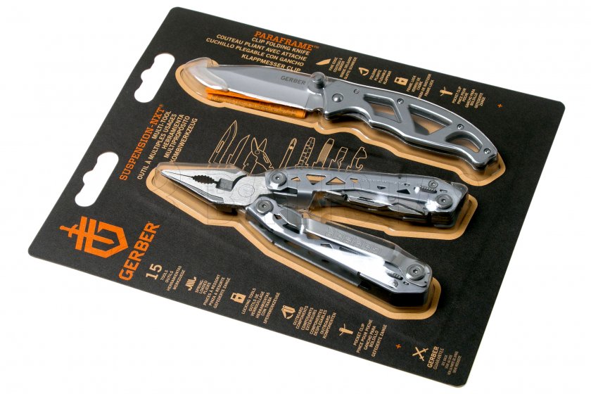 Set alicate Gerber Suspension-NXT + cuchillo Paraframe I