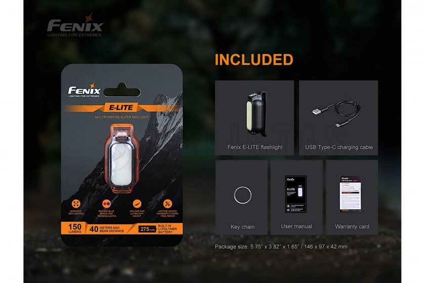 Linterna recargable Fenix E-LITE