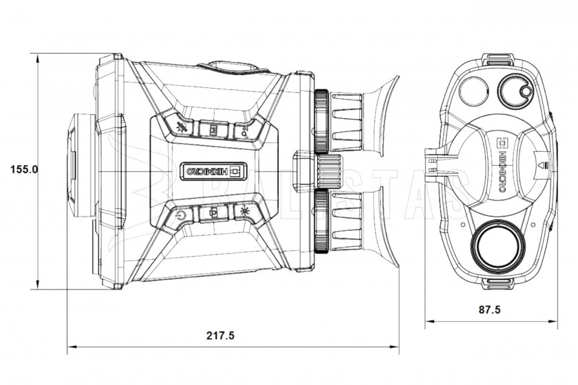 Prismáticos termográficos de fusión LRF Hikmicro RAPTOR RQ50L