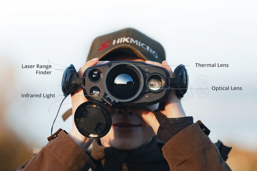 Prismáticos termográficos de fusión LRF Hikmicro RAPTOR RQ50L