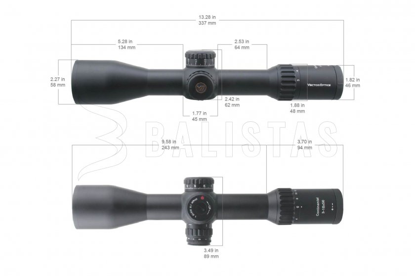 Visor Vector Optics Continental x6 3-18x50 Tactical FFP VCT-34FFP