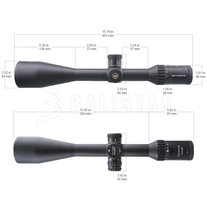 Riflescopio Vector Optics Continental x6 5-30X56 Tactical SFP ARI VCT-20A MRAD