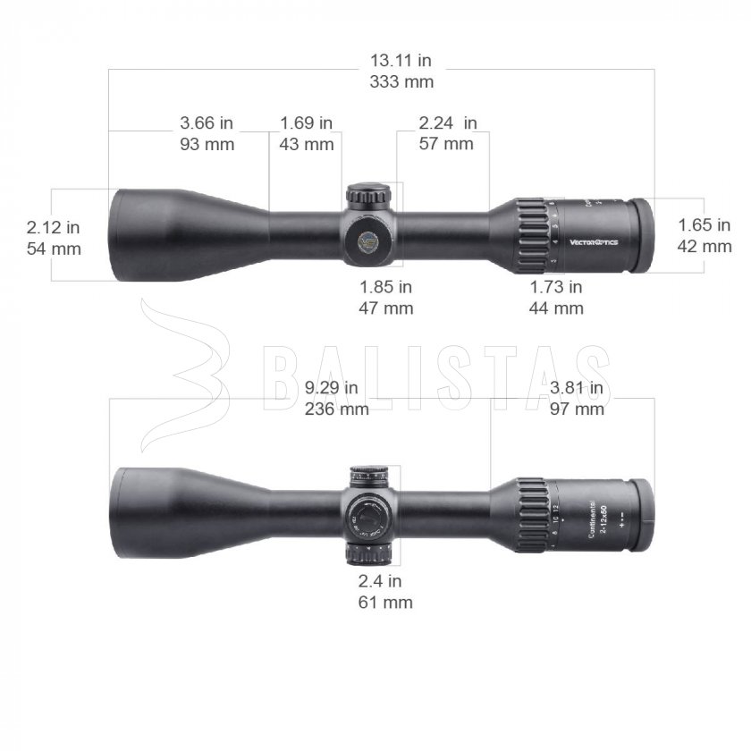 Visor Vector Optics Continental 2-12x50 SFP VET-10BDC MOA