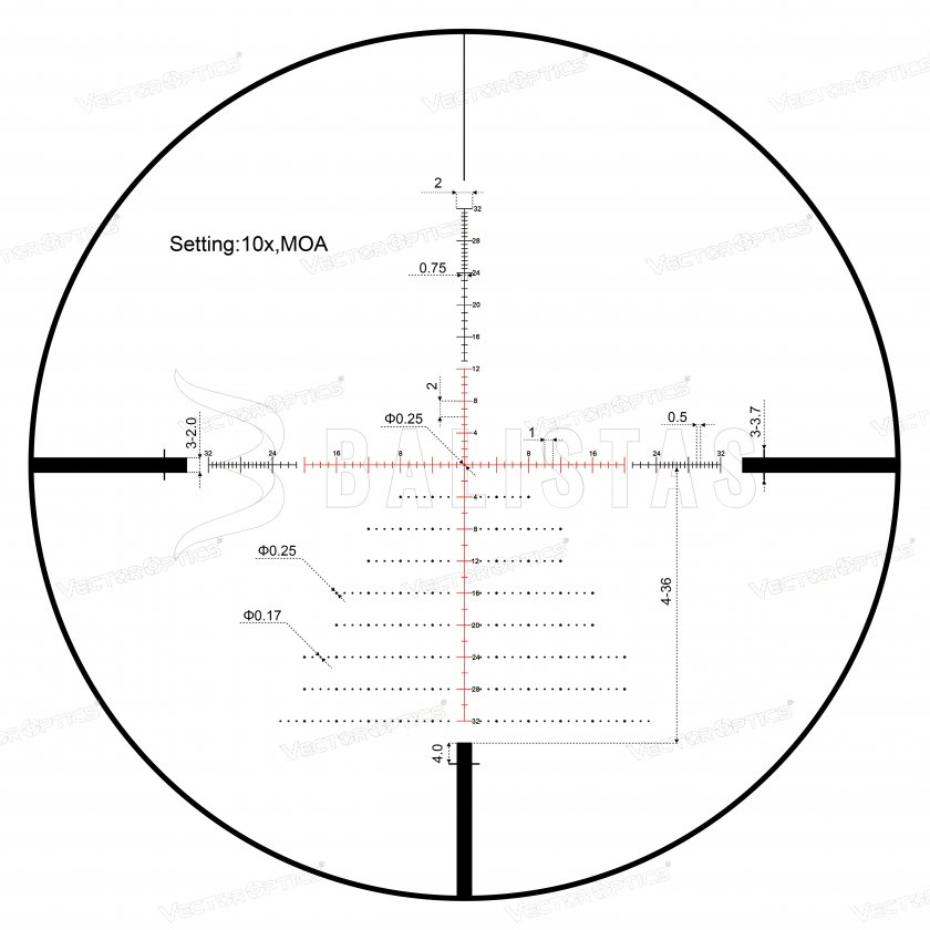 Visor Vector Optics Zalem 4-48x65 ED SFP BDC MOA