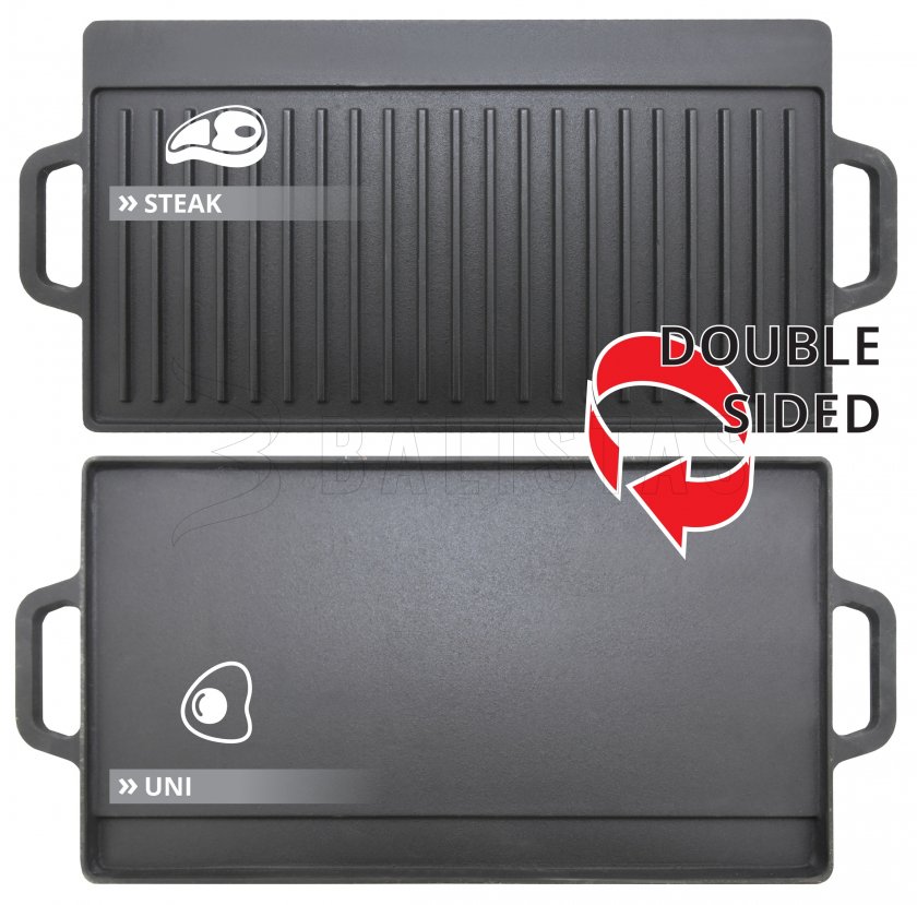Placa grill doble cara 50x23x1,4cm