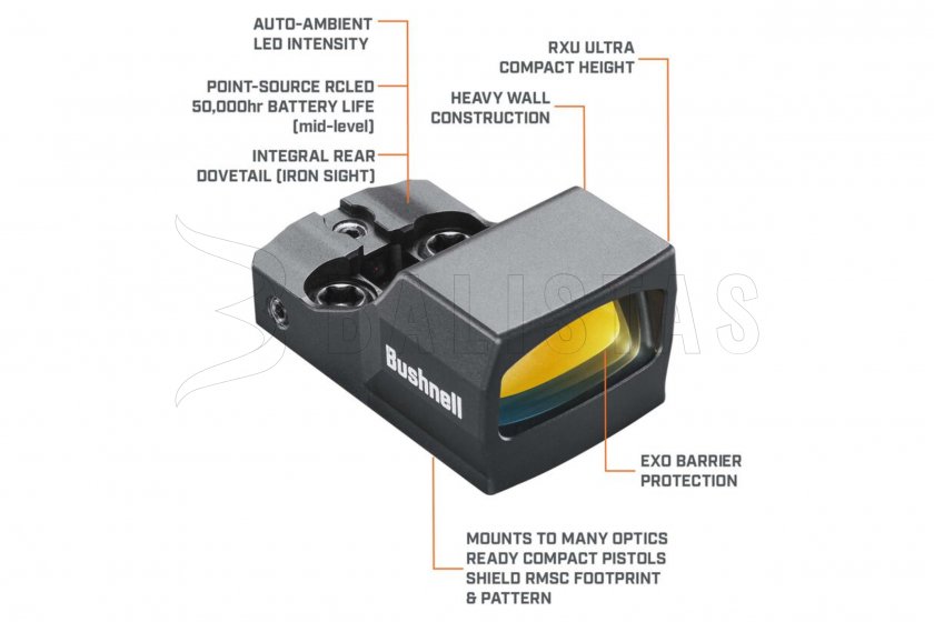 Colimador Bushnell RXU-200 1x21 negro reflectante