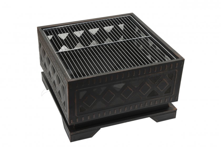 Chimenea CUADRADA cobre patinado con tapa