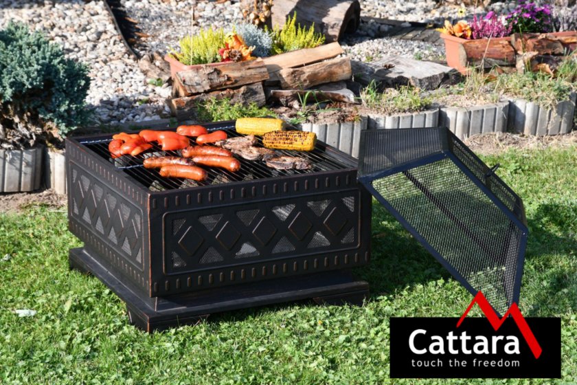 Chimenea CUADRADA cobre patinado con tapa