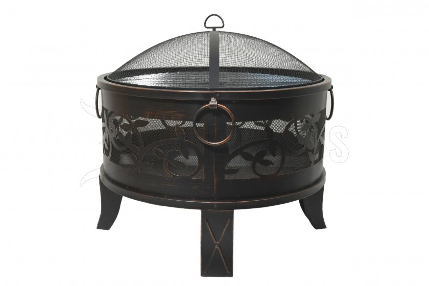 Chimenea SANTORIN de cobre patinado con tapa