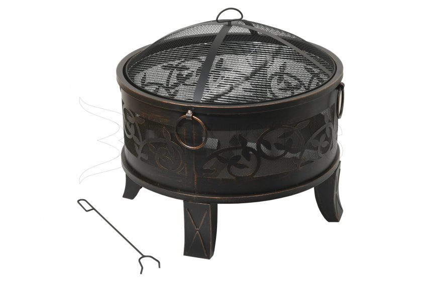 Chimenea SANTORIN de cobre patinado con tapa