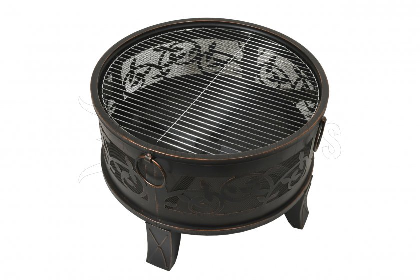 Chimenea SANTORIN de cobre patinado con tapa