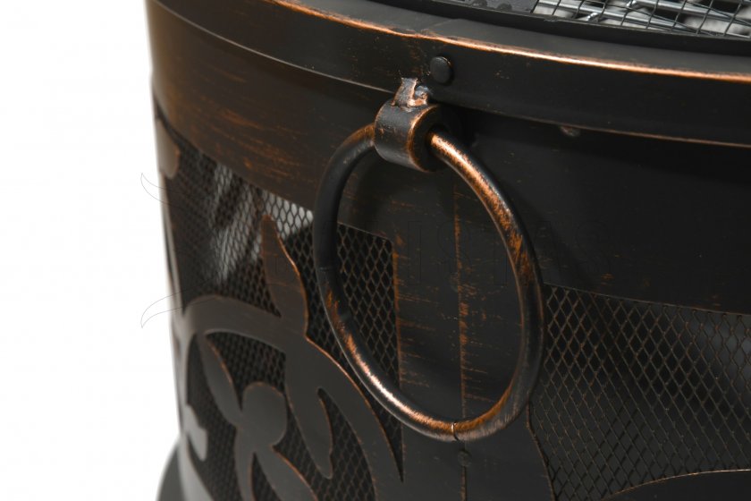 Chimenea SANTORIN de cobre patinado con tapa