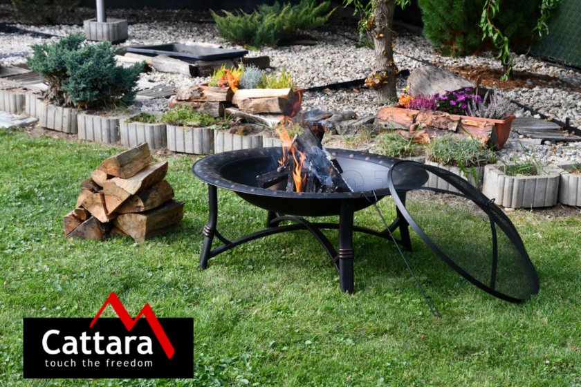 Brasero TEIDE copper patina con tapa
