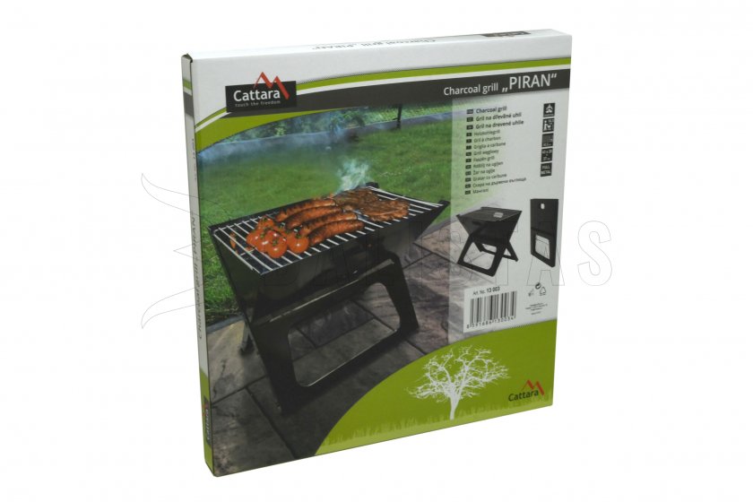 Parrilla de carbón plegable Piran 28x43cm