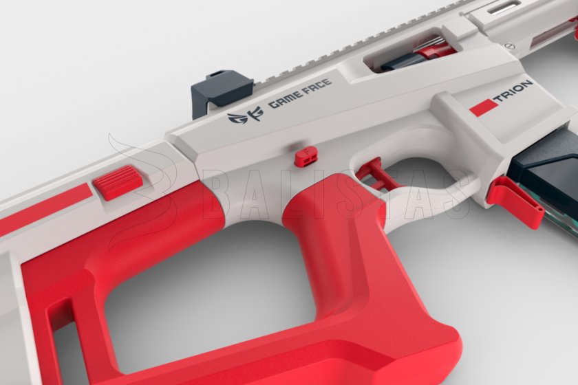 Game Face Trion espuma blaster rifle rojo