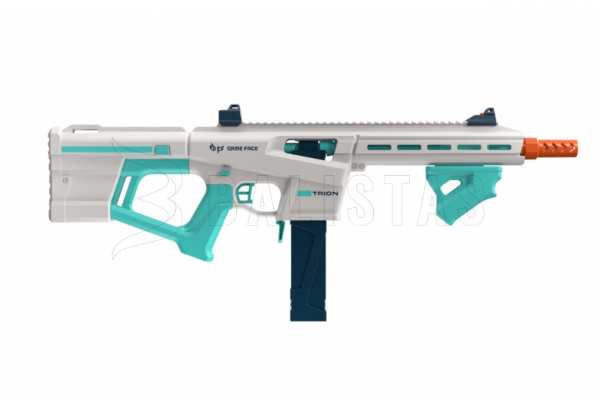 Rifle bláster Game Face Trion para dardos de espuma azul