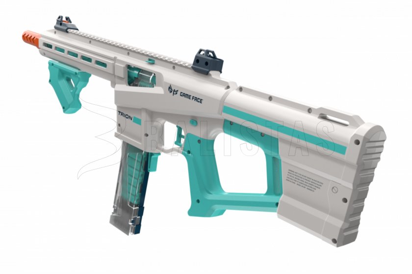 Rifle bláster Game Face Trion para dardos de espuma azul