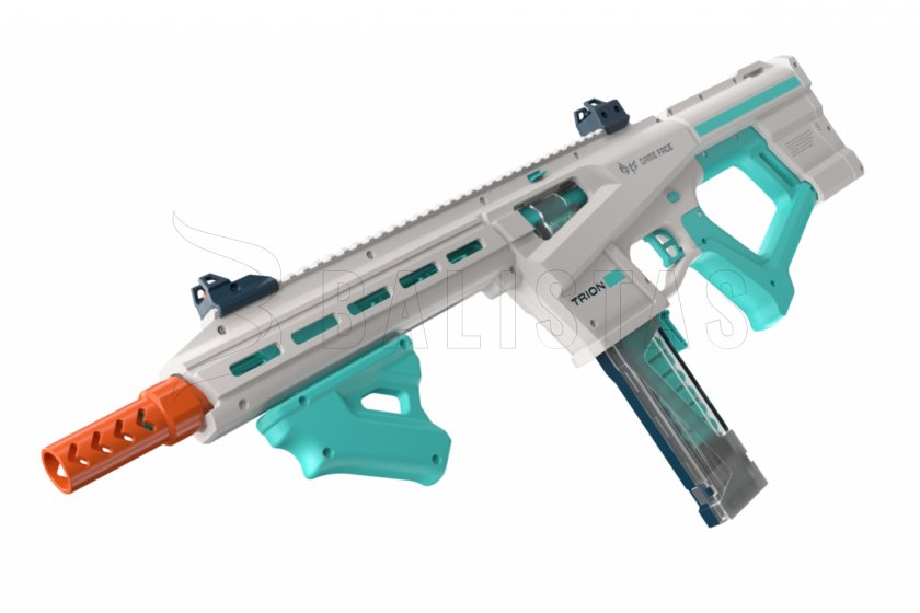 Rifle bláster Game Face Trion para dardos de espuma azul