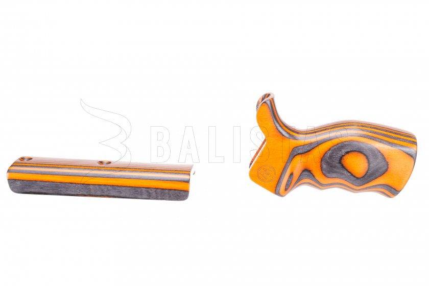 Empuñadura + carrilleras Airmaks Katran Naranja Lamino