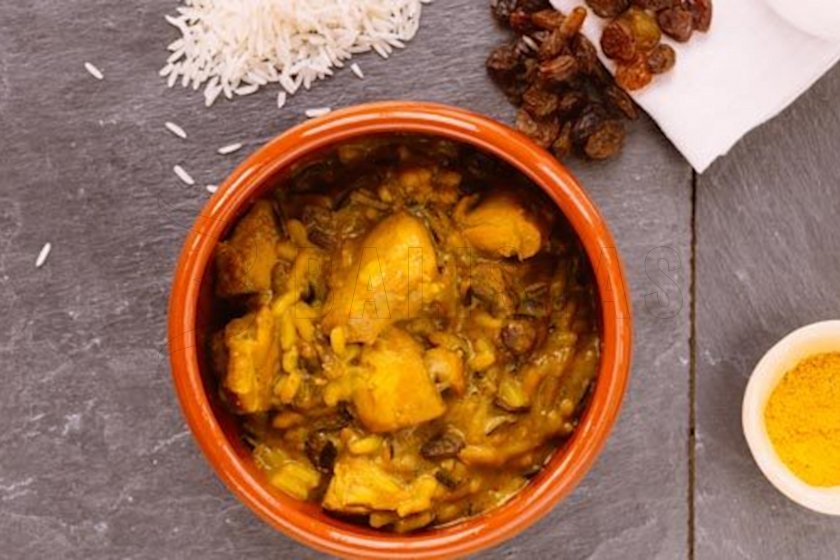 Pollo Madras con arroz de grano largo y salvaje 350g Forestia