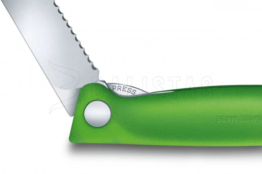 Cuchillo para verduras Victorinox de hoja ondulada Verde