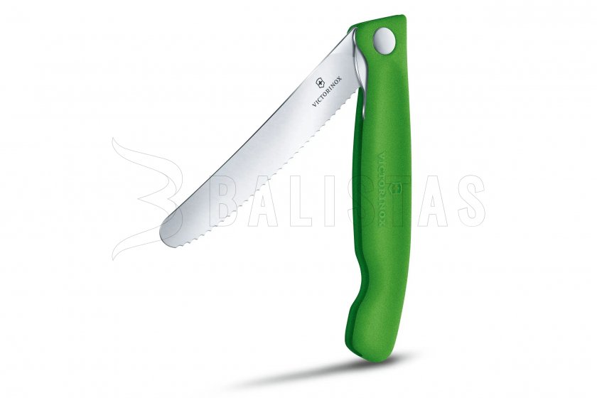 Cuchillo para verduras Victorinox de hoja ondulada Verde