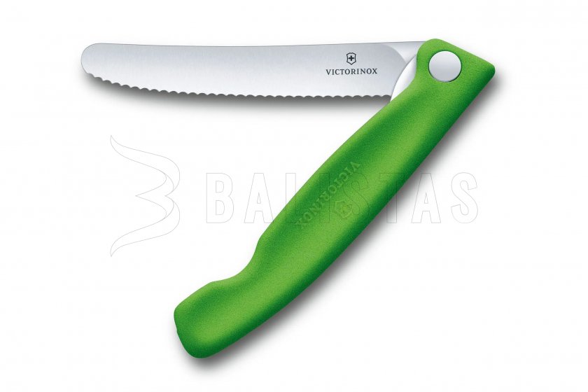 Cuchillo para verduras Victorinox de hoja ondulada Verde