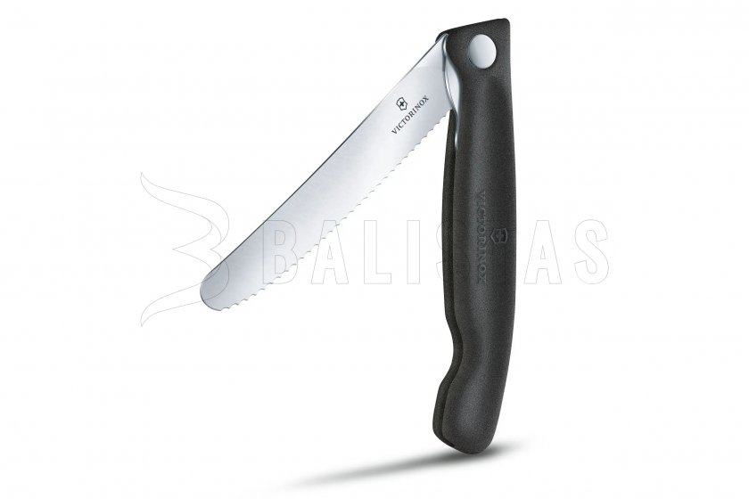 Cuchillo para verduras Victorinox de hoja ondulada Negro